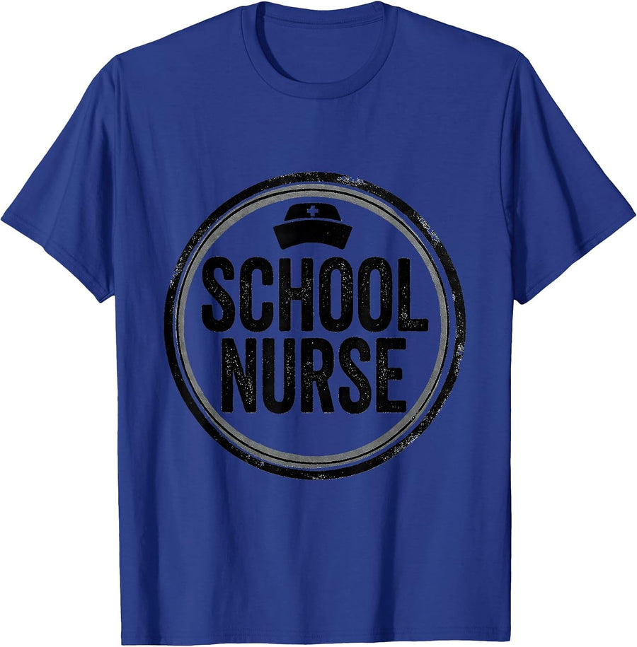 School Nurse Monochromatic Healthcare Professional Pride T-Shirt - Royal Blue