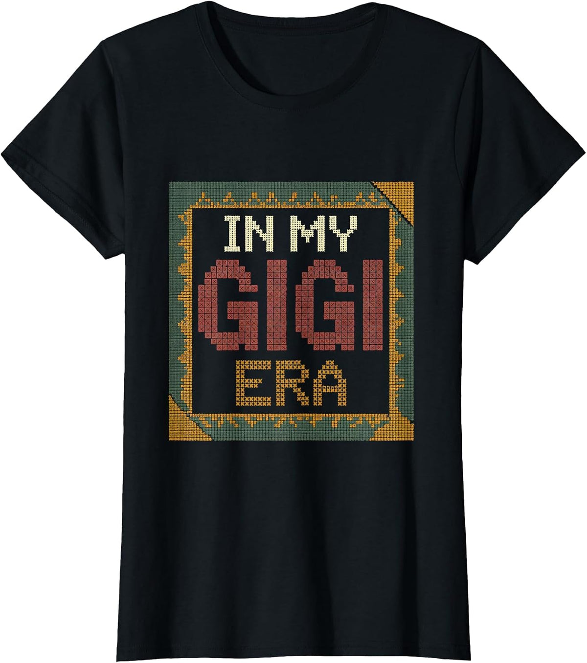 In My Gigi Era Funny Sarcastic Retro Groovy Mothers Day T-Shirt - Black