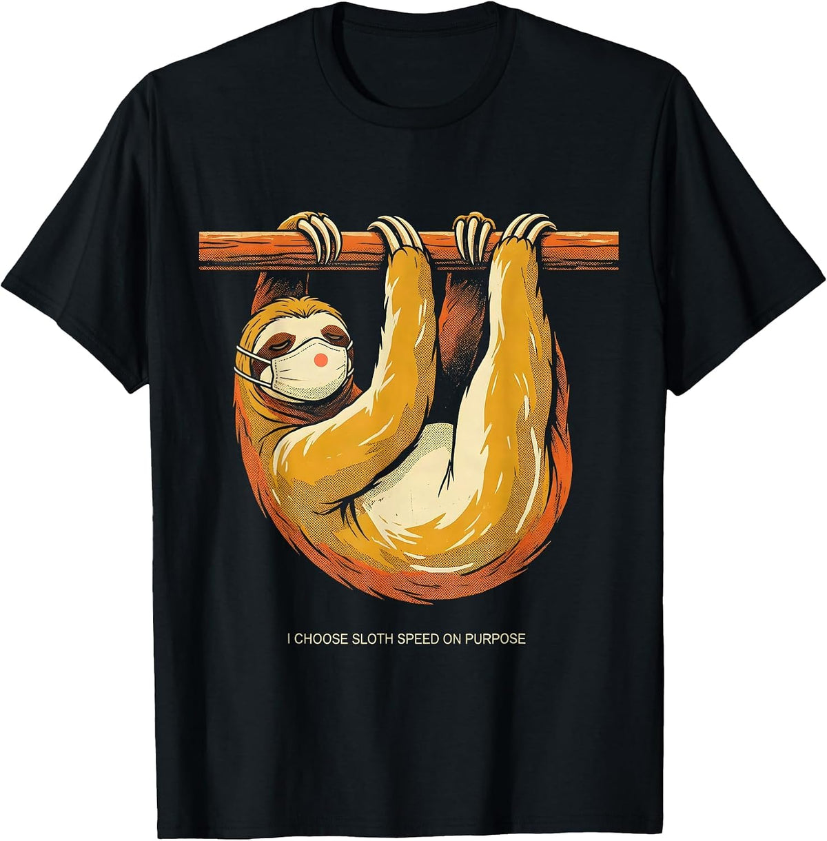 Men's I Choose Sloth Speed On Purpose Funny Sloth Lover Humor T-Shirt - Black
