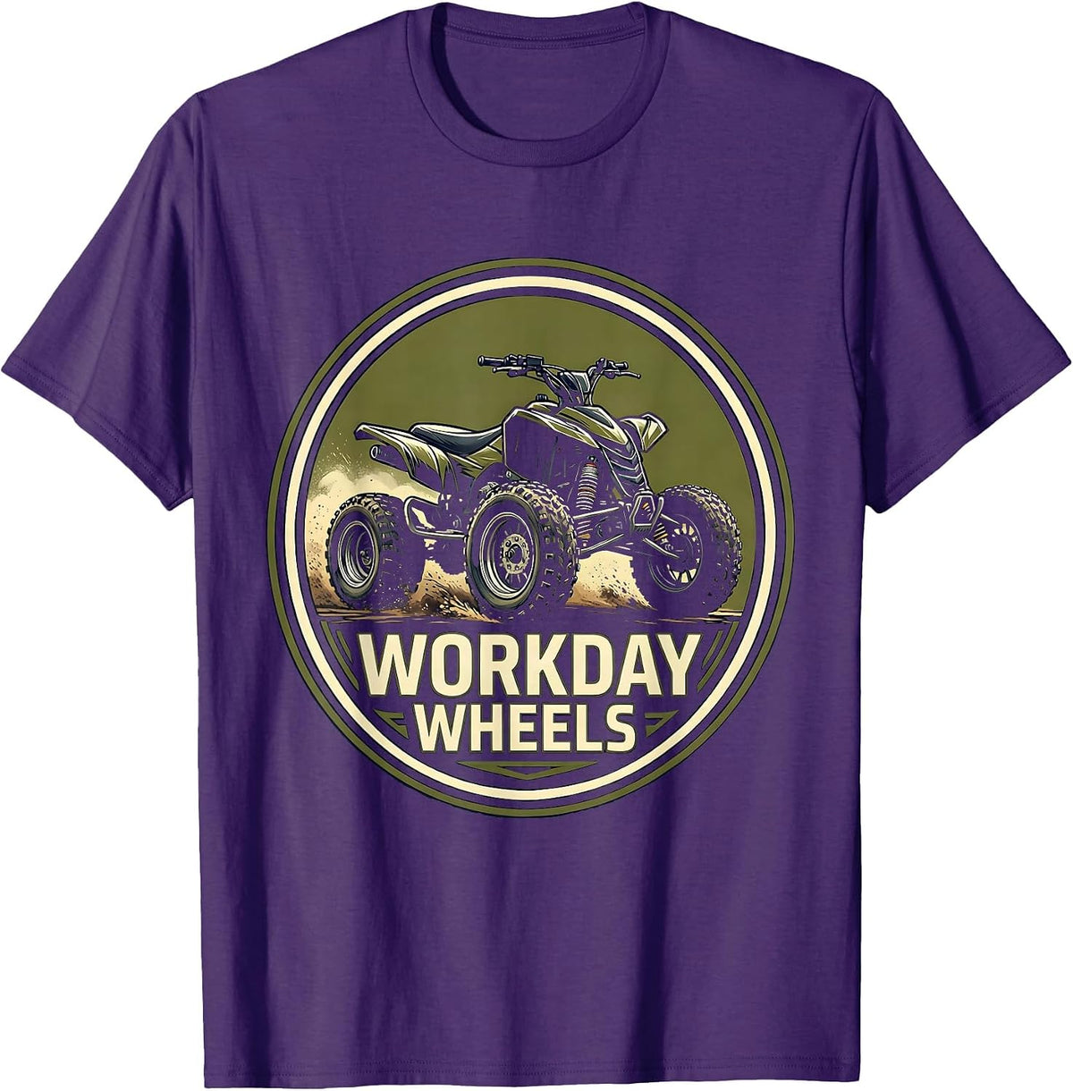 Workday Wheels Quad Bike Motocross Off-Road Rider Pride T-Shirt - Purple
