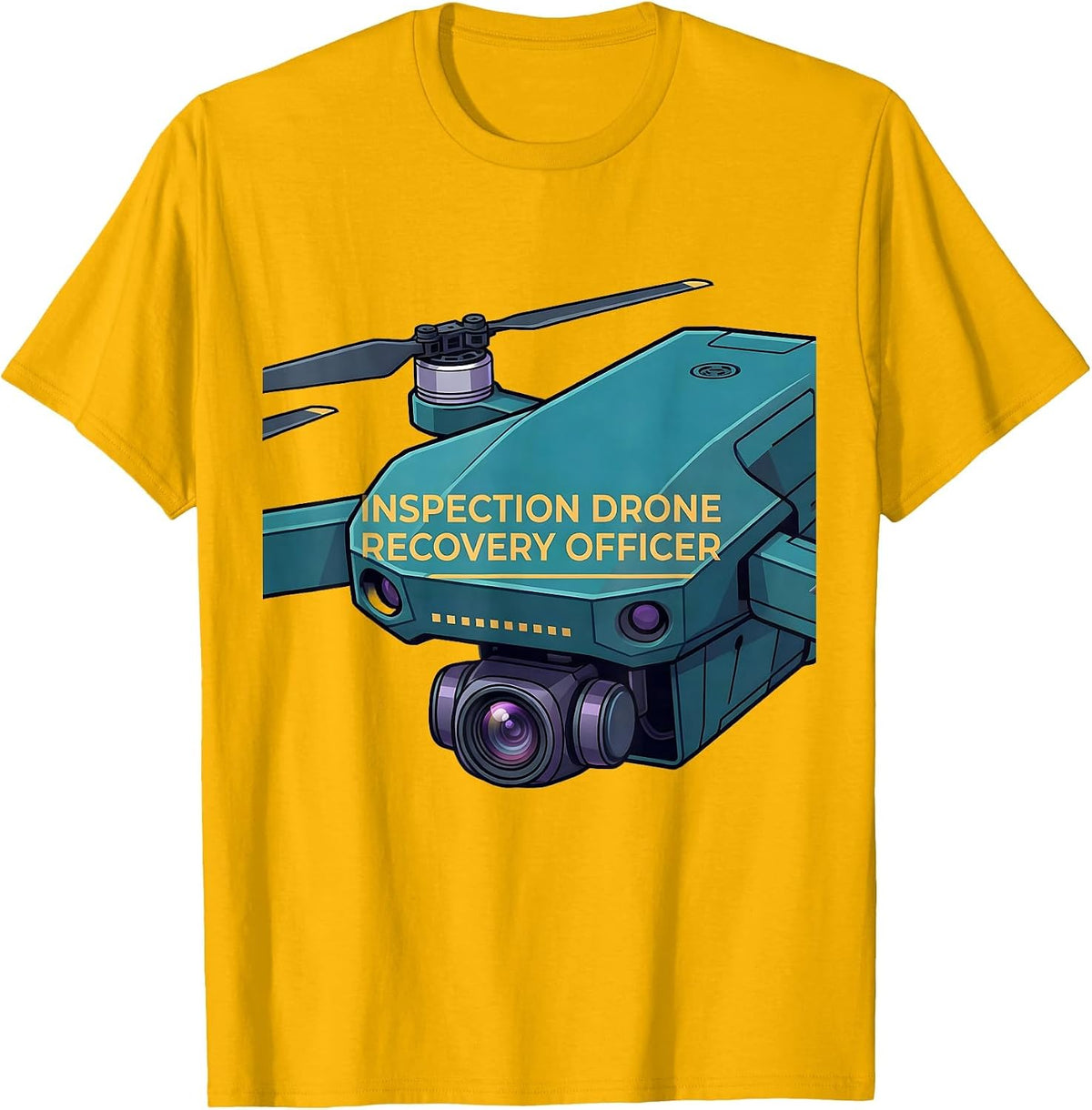 Inspection Drone Recovery Officer Funny Robotics Engineer T-Shirt - Golden Yellow