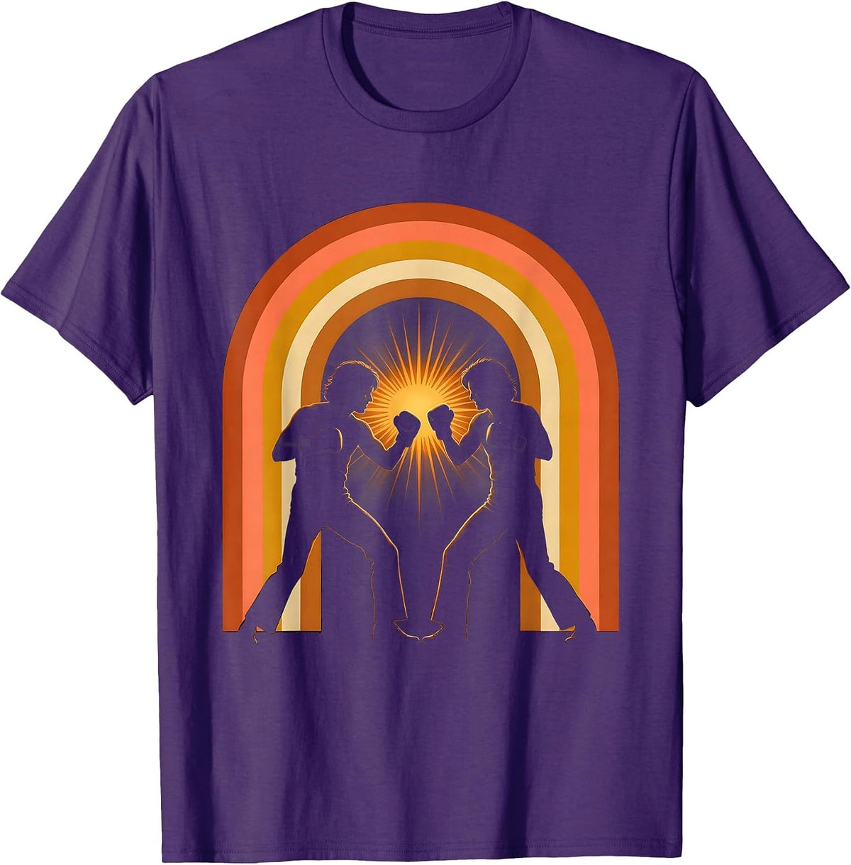 Men's Big Bro Brothers Playful Boxing Sparring Graphic T-Shirt - Purple