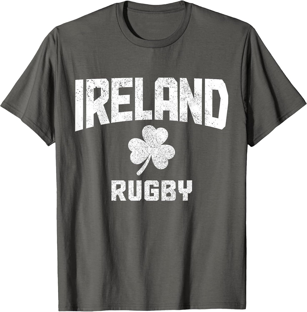 Ireland Rugby Irish Shamrock Green St Patricks Day T-Shirt - Asphalt Grey