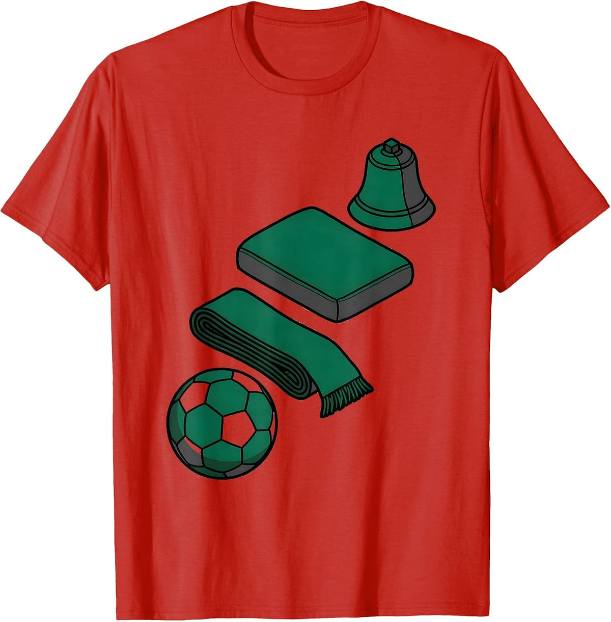 Men's Exploded Game-Day Fan Kit Soccer Mom Stadium Supporter T-Shirt - Red