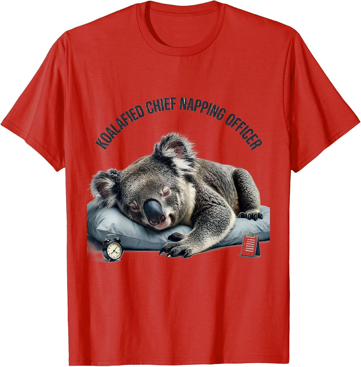 Men's Koalafied Chief Napping Officer Funny Koala Lover Gift T-Shirt - Red