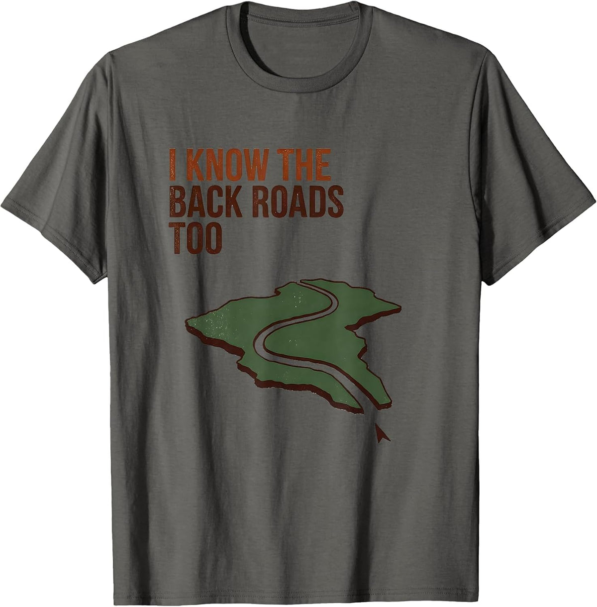 Men's I Know The Back Roads Too Vintage History Teacher Gift T-Shirt - Asphalt Grey