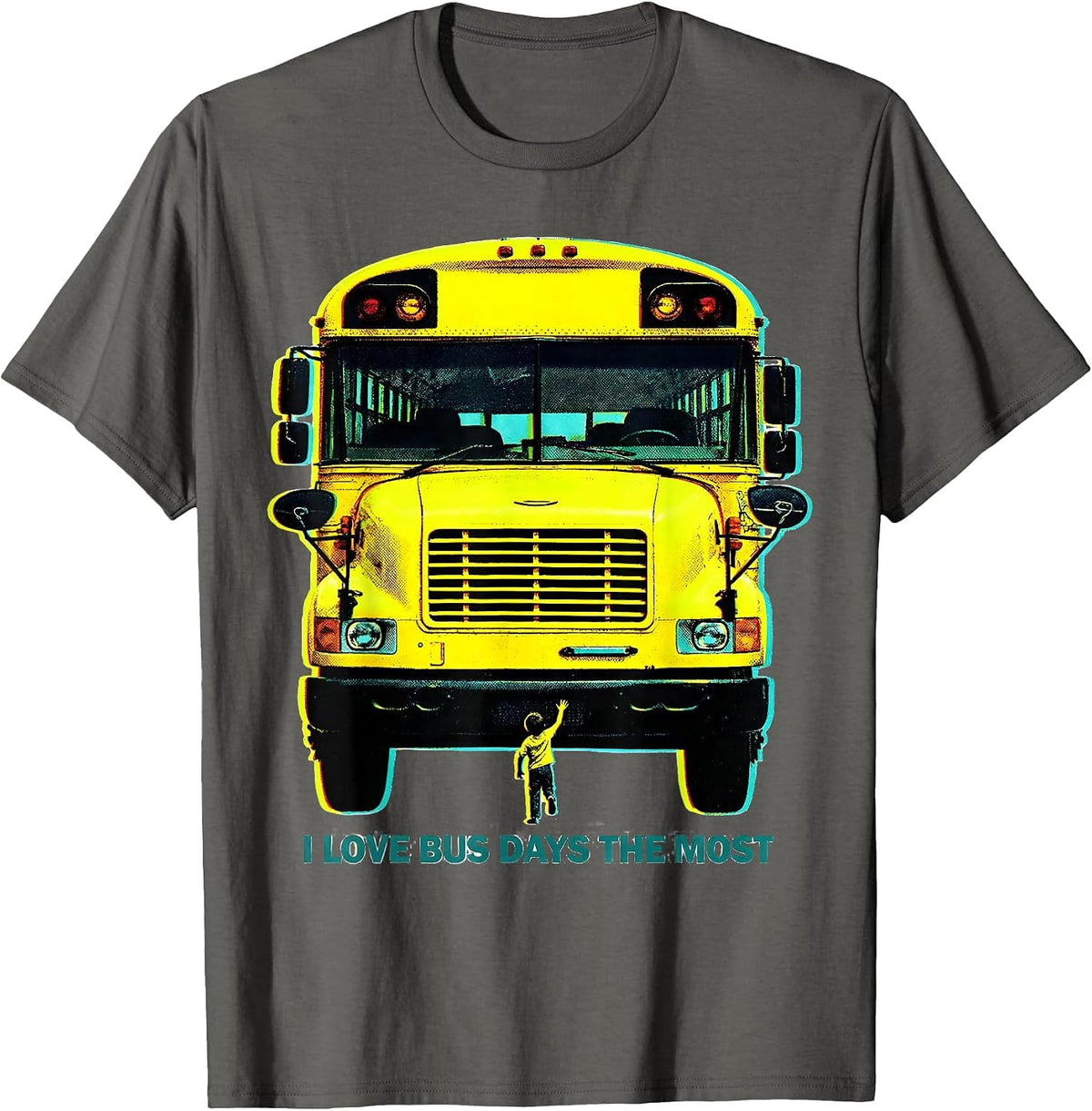 Men's I Love Bus Days The Most Funny School Bus Driver Gift T-Shirt - Asphalt Grey
