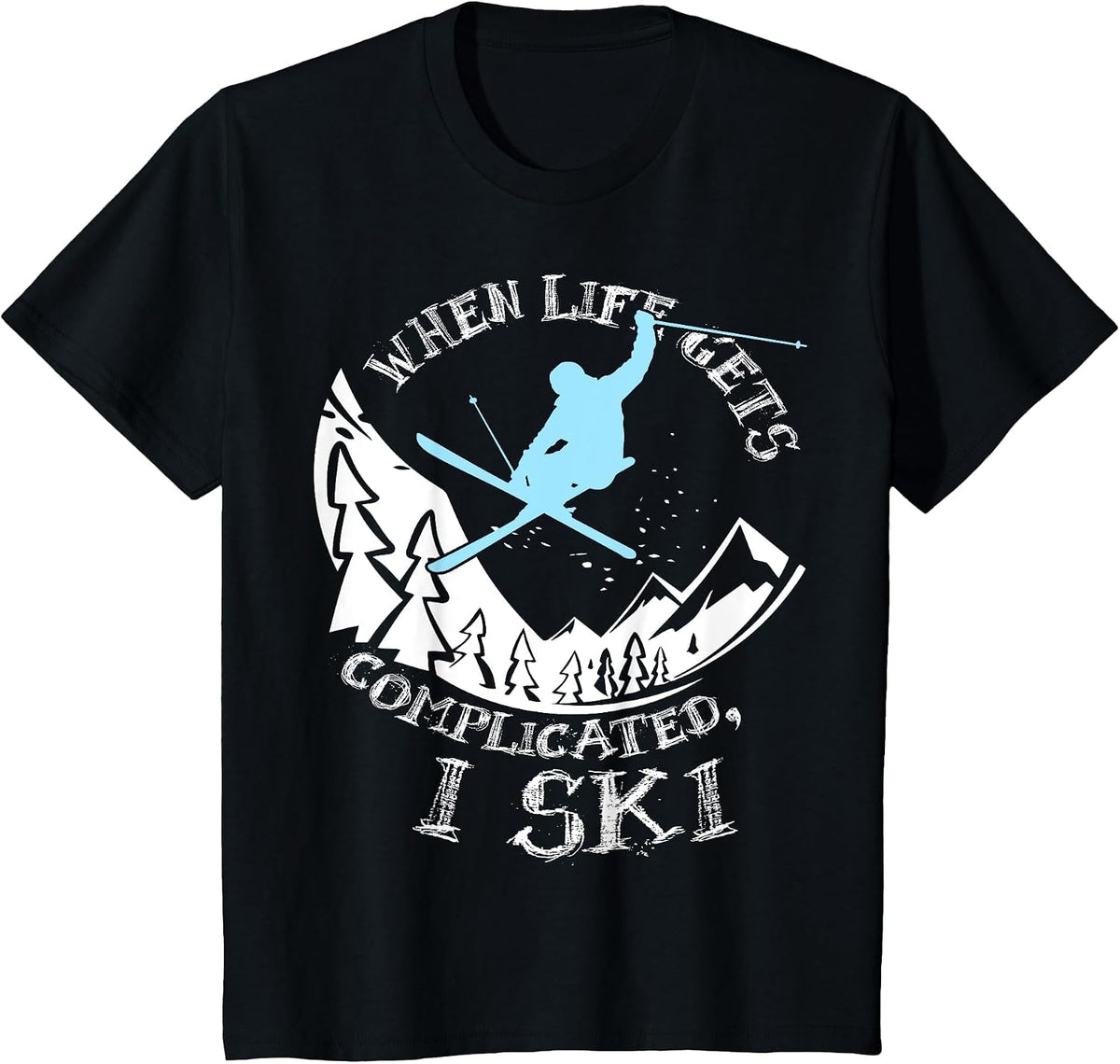 Skiing T-Shirt - Black