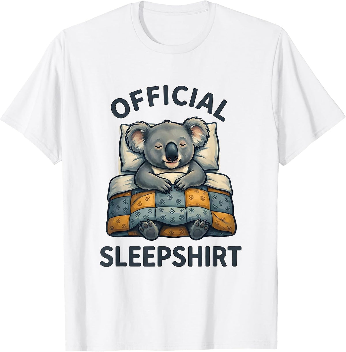 Official Sleepshirt Cute Koala Animal Lover Cozy Humor T-Shirt - White