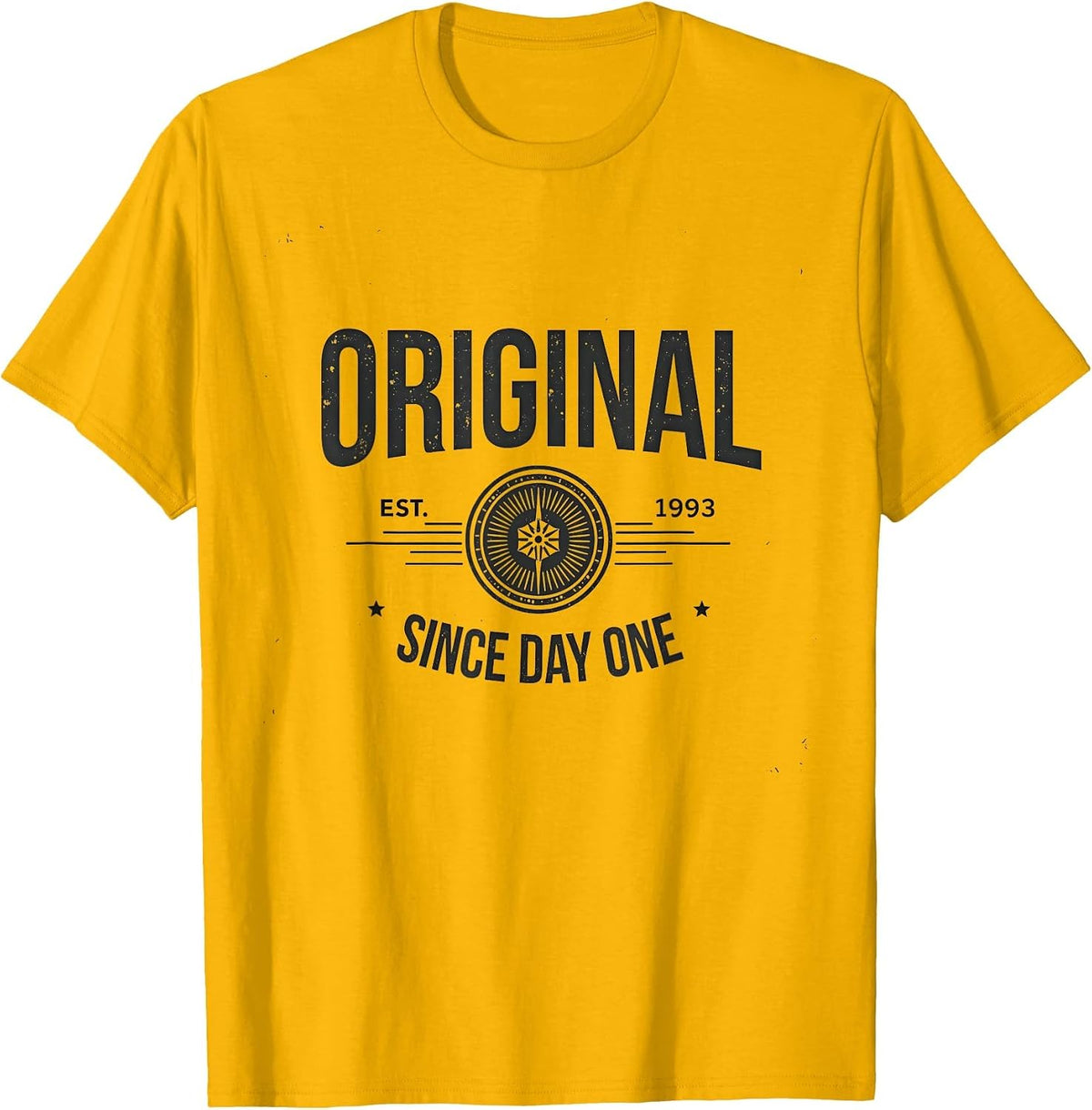 Original Since Day One Vintage 1985 Mens Design T-Shirt - Golden Yellow