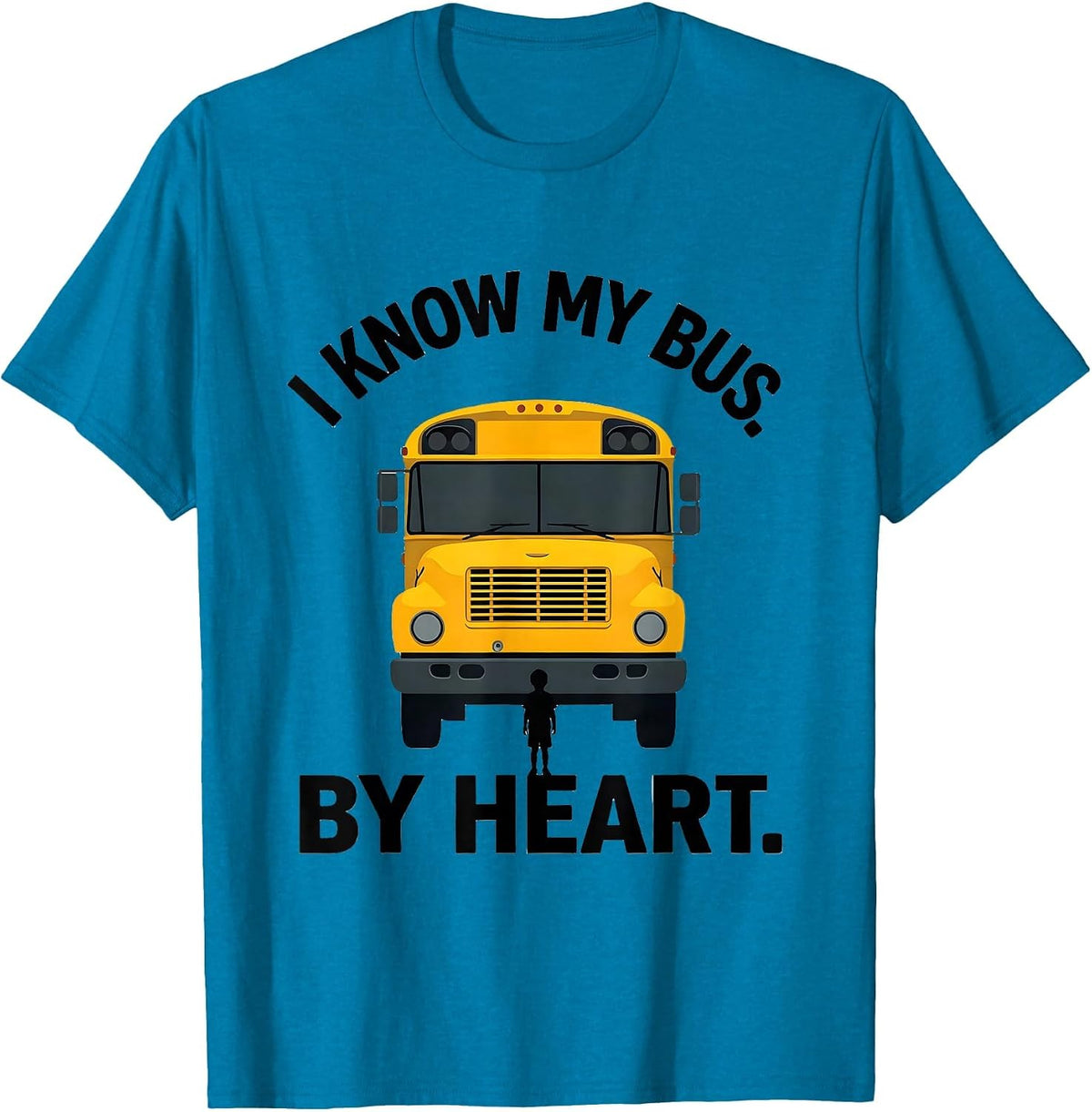 I Know My Bus By Heart Funny School Bus Driver Occupation T-Shirt - Sapphire Blue