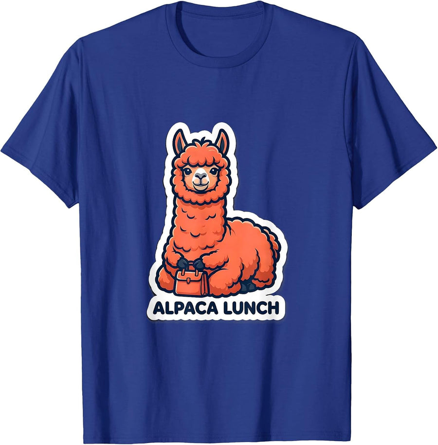 Alpaca Lunch Funny Alpaca Yoga Paramedic Humor T-Shirt - Royal Blue