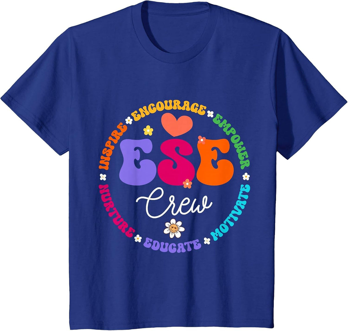 Matching First Last Day Team ESE Crew Teacher Student Tribe T-Shirt - Royal Blue