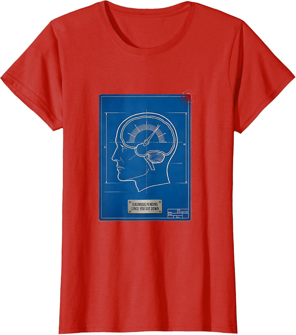 Diagnosis Pending Since You Sat Down Funny Therapist Dark T-Shirt - Red