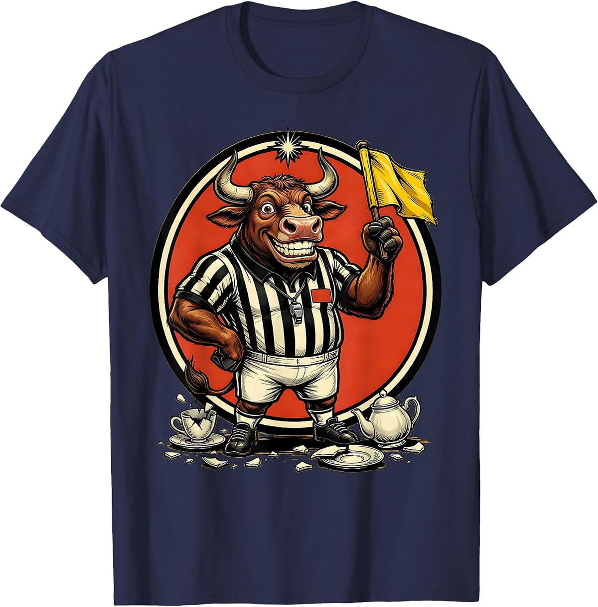 Men's Chaos Coordinator Bull in a China Shop Referee T-Shirt - Navy Blue