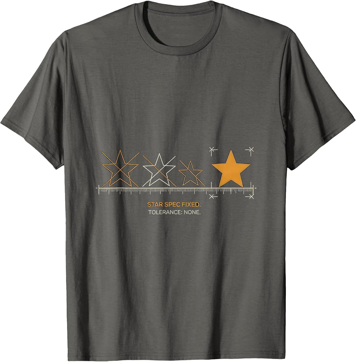 Star Spec Fixed Tolerance None Gold Star Statement T-Shirt - Asphalt Grey