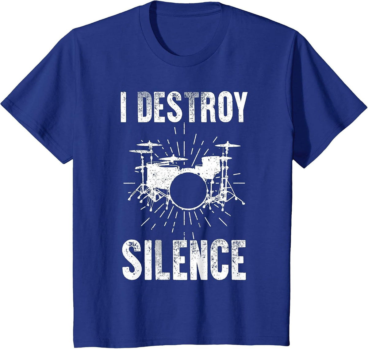 Funny Drummer Art for Men Women Drumming Musician Drum Set T-Shirt - Royal Blue