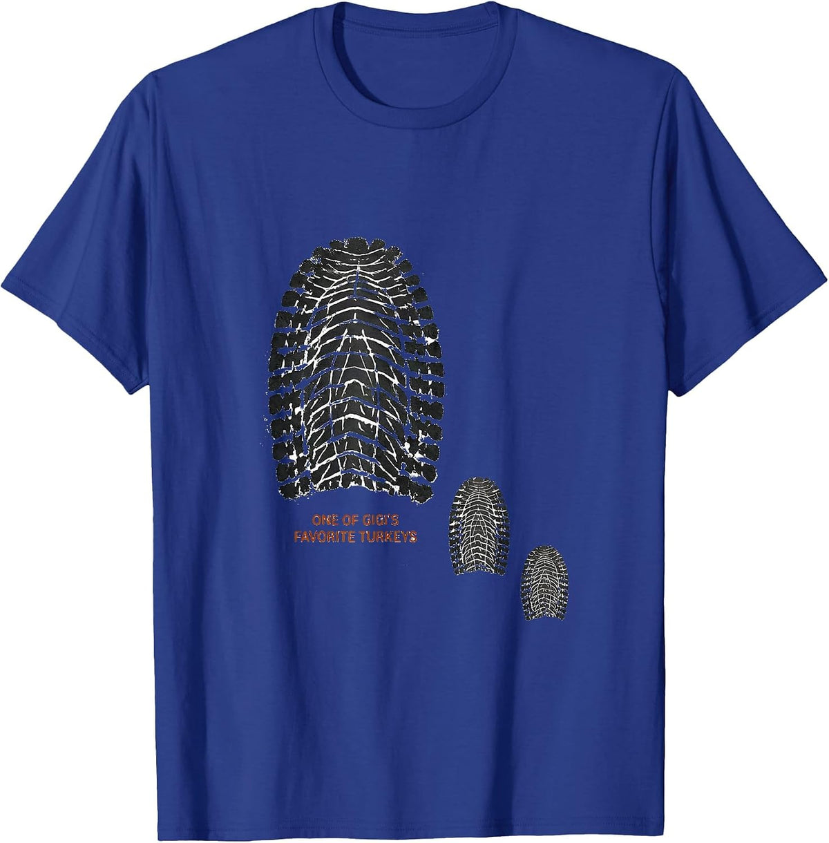 One Of Gigi's Favorite Turkeys Funny Thanksgiving Family T-Shirt - Royal Blue