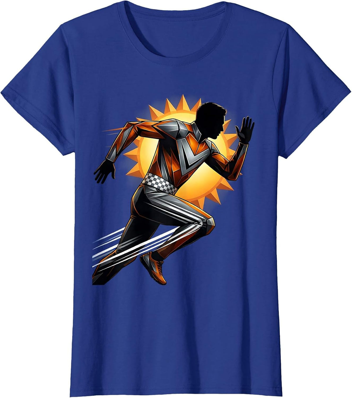 Women's Marathon Runner Desert Heat Endurance Graphic T-Shirt - Royal Blue