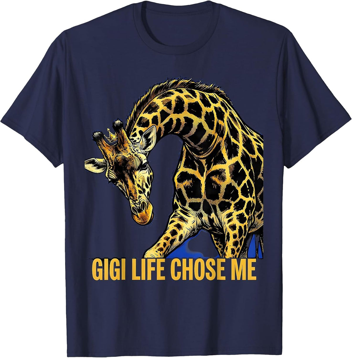 Men's Gigi Life Chose Me Proud Grandma Design T-Shirt - Navy Blue