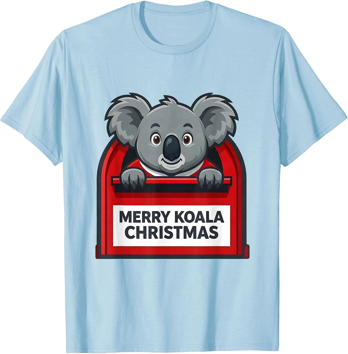 Merry Koala Christmas Cute Koala Lover Funny Australian T-Shirt - Baby Blue