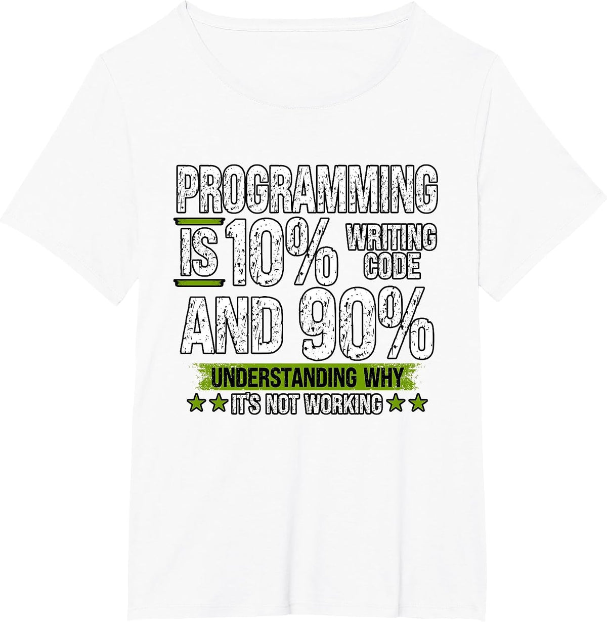 Programming is 10% Writing Code and 90% Understanding T-Shirt - White