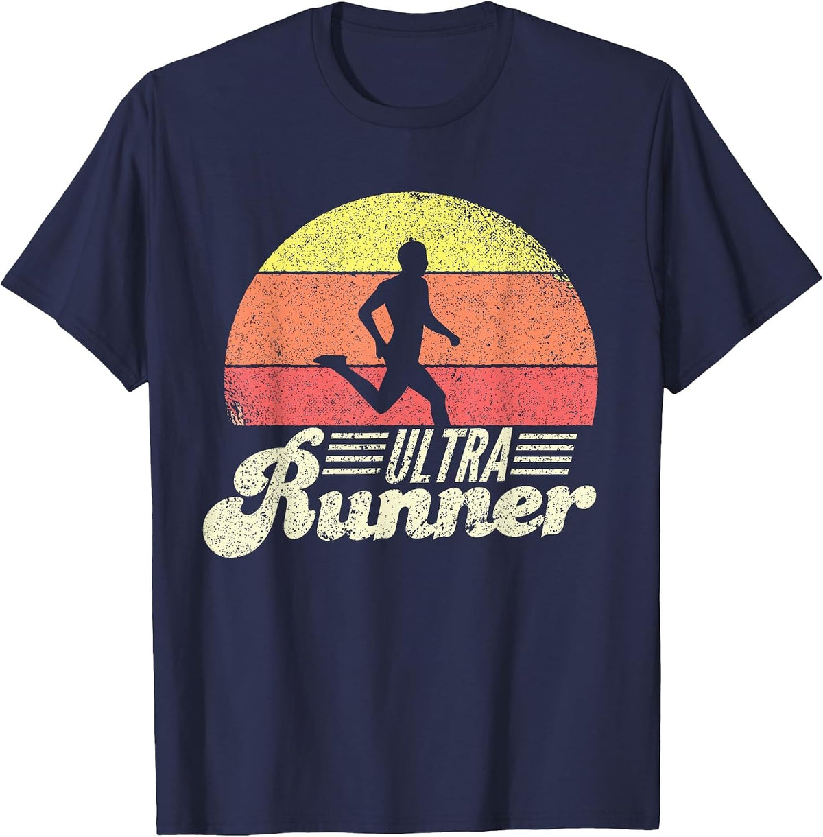 Ultra Runner Classic Retro Vintage Ultramarathon T-Shirt - Navy Blue
