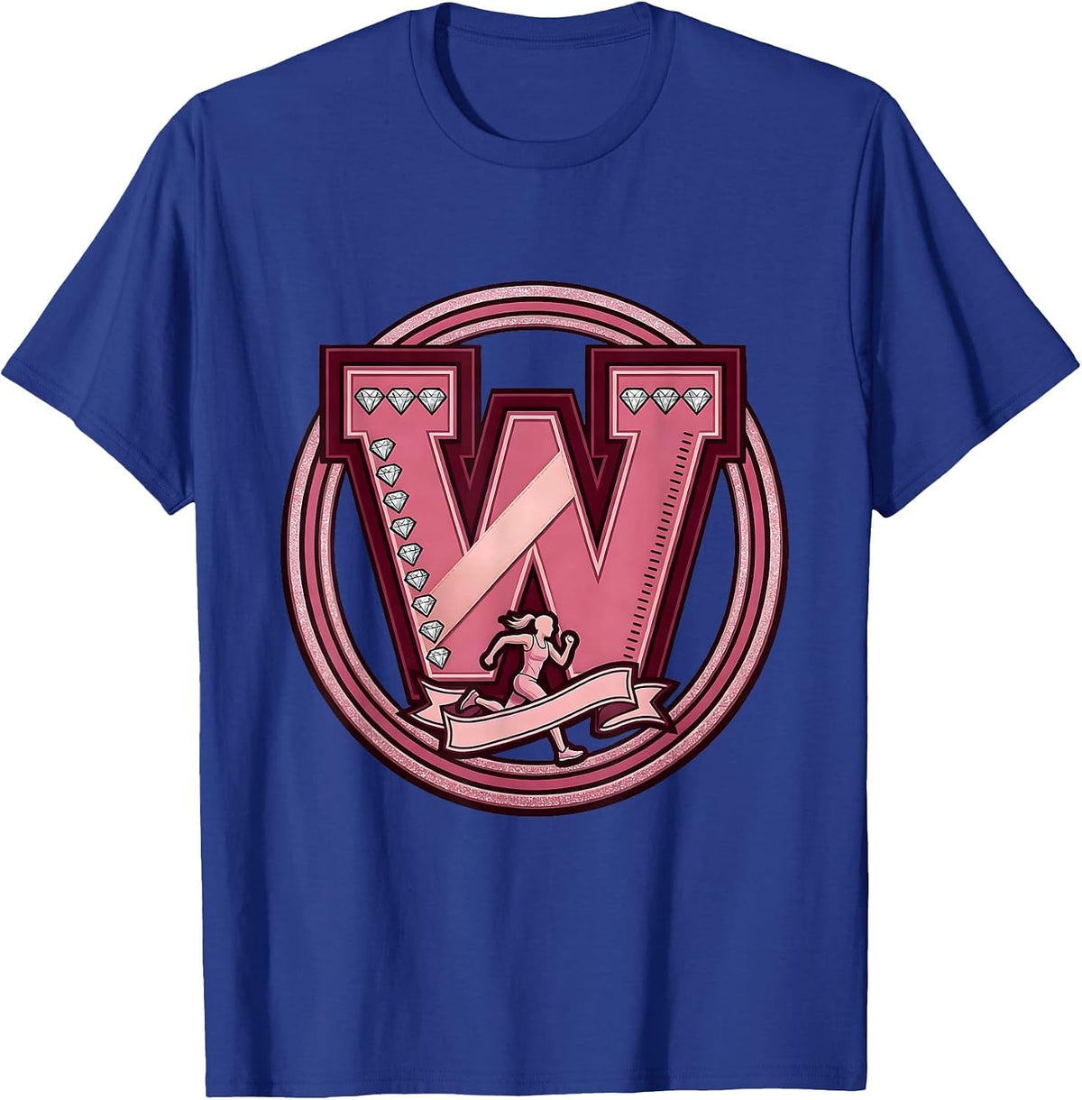 Men's Marathon Runner Finish Line Breaking Tape Graphic T-Shirt - Royal Blue