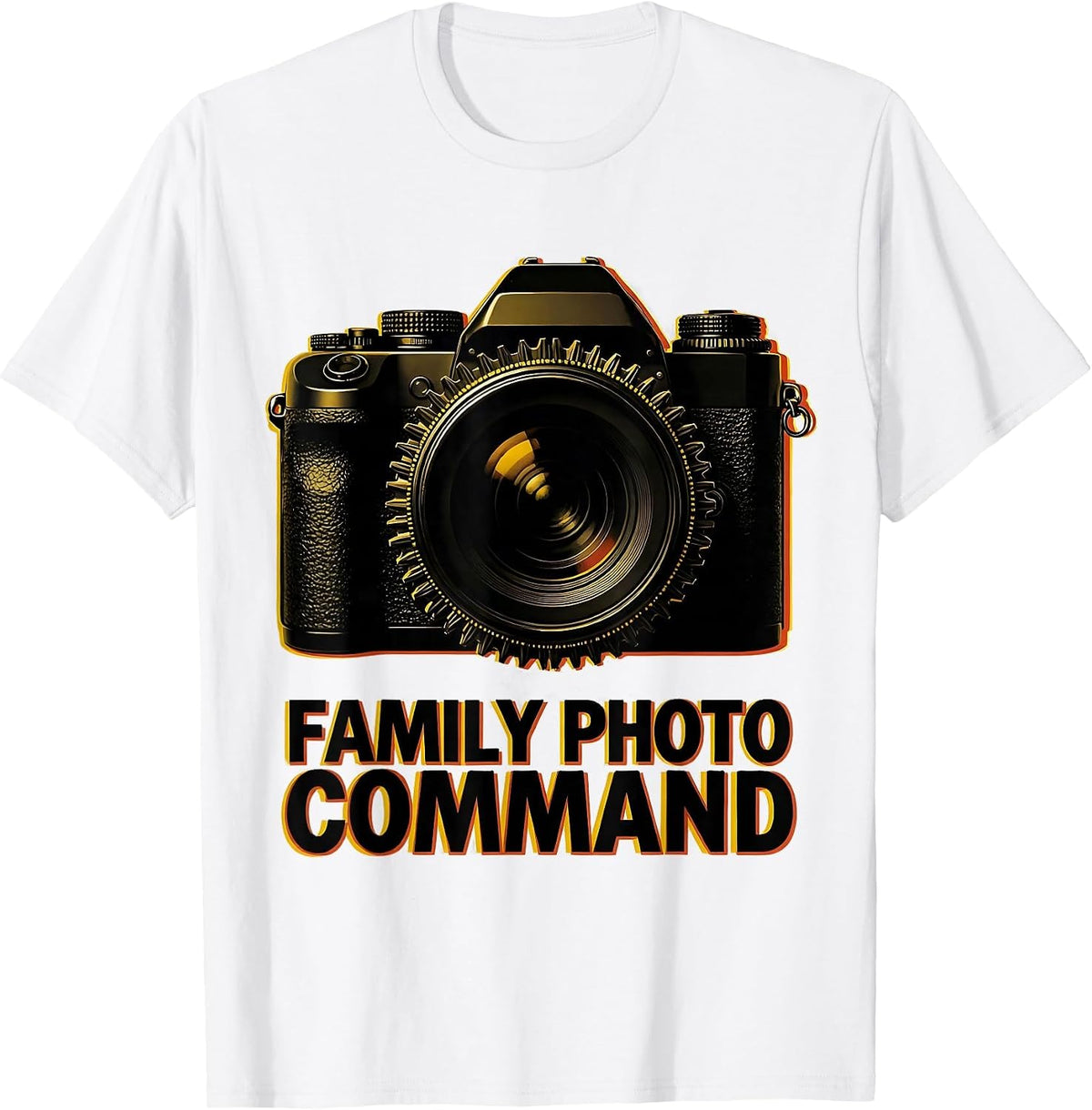 Men's Family Photo Command Funny Photography Hobbyist Camera Lover T-Shirt - White
