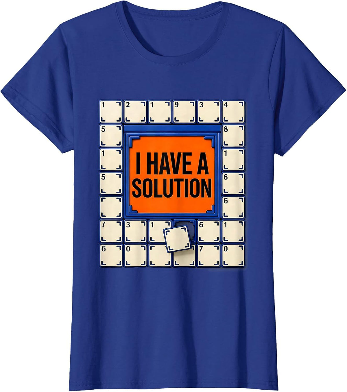 Women's I Have A Solution Funny Chemistry Periodic Table Science T-Shirt - Royal Blue