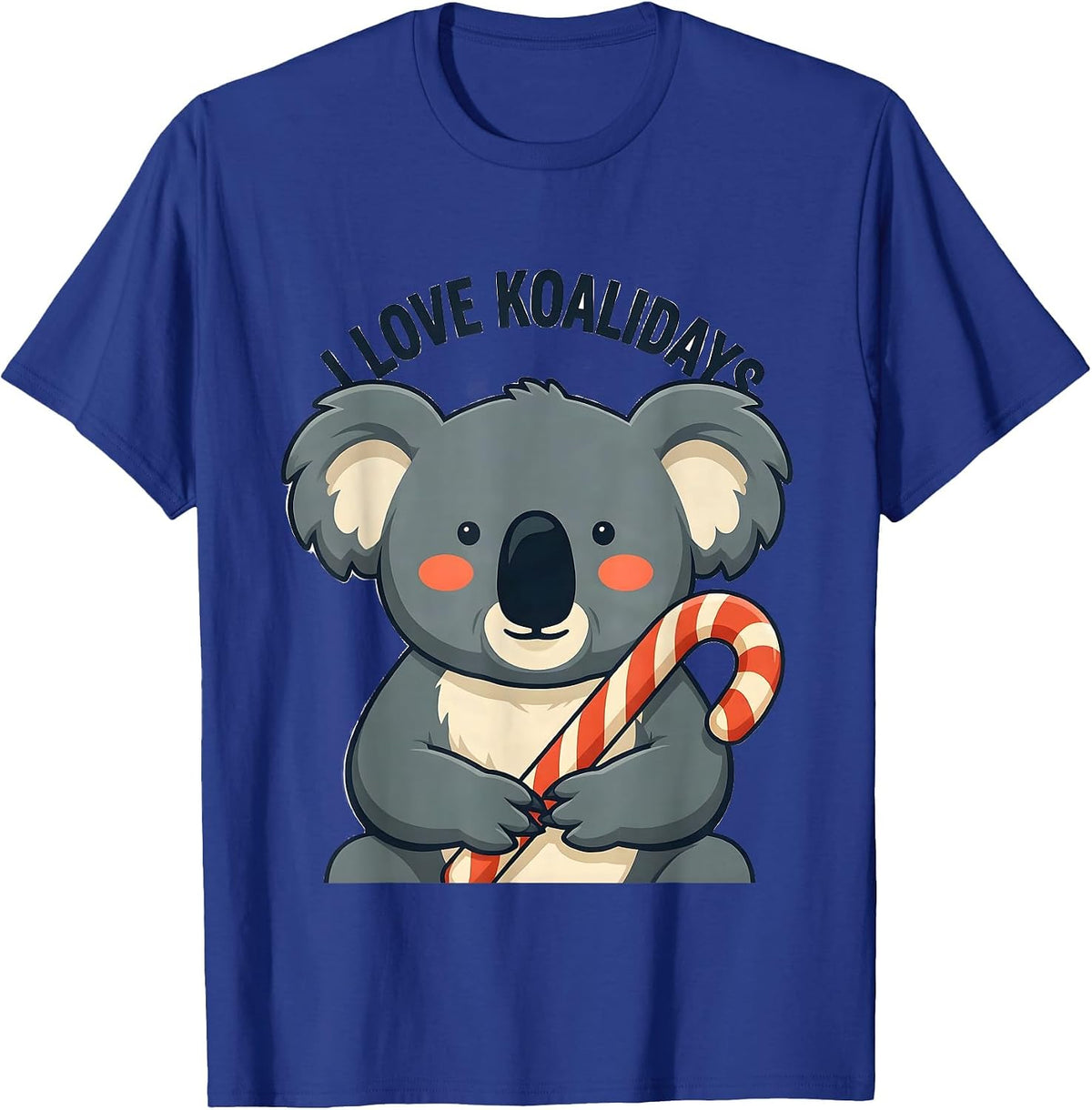 Men's I Love Koalidays Cute Koala Lover Holiday Novelty Christmas T-Shirt - Royal Blue