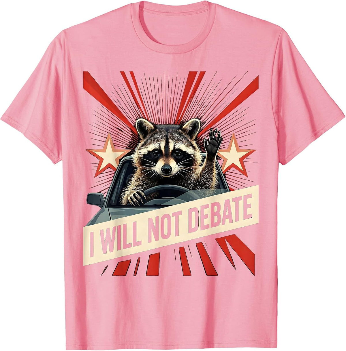 Men's I Will Not Debate Constructivist Political Parody Meme Lover T-Shirt - Pink