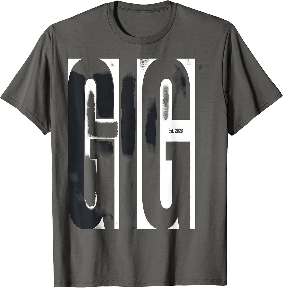 Gigi Est 2026 First Time Grandma Gift Grandparent T-Shirt - Asphalt Grey