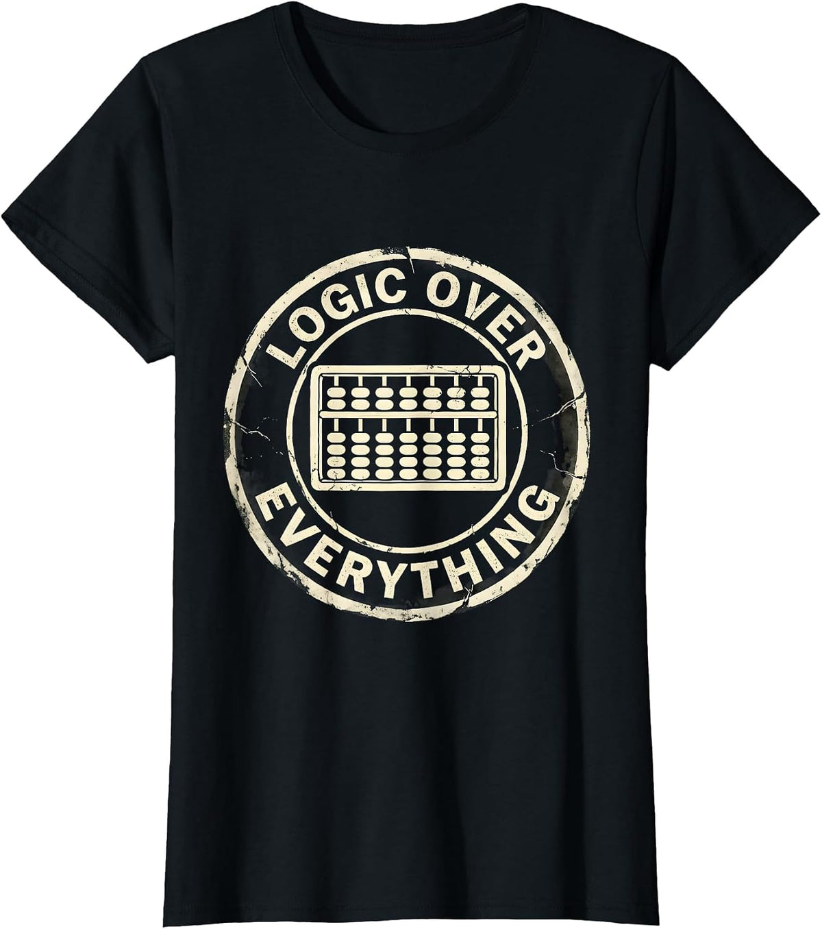 Logic Over Everything Math Lover Design T-Shirt - Black