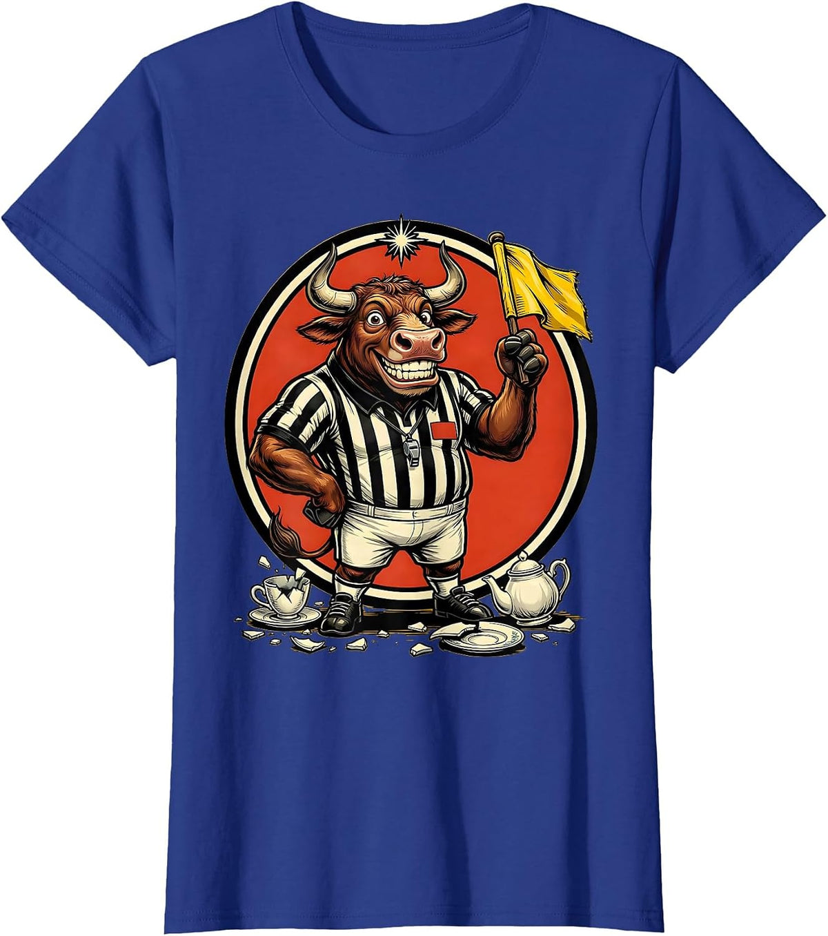 Women's Chaos Coordinator Bull in a China Shop Referee T-Shirt - Royal Blue