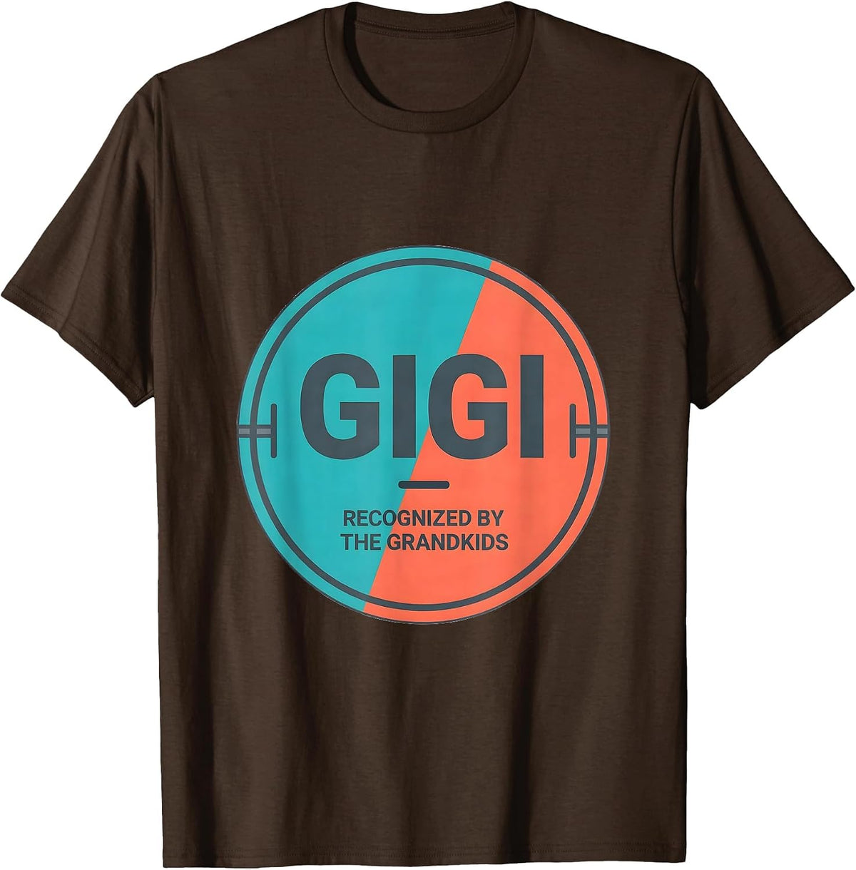 Men's Gigi Recognized By The Grandkids Funny Grandma Humor T-Shirt - Brown