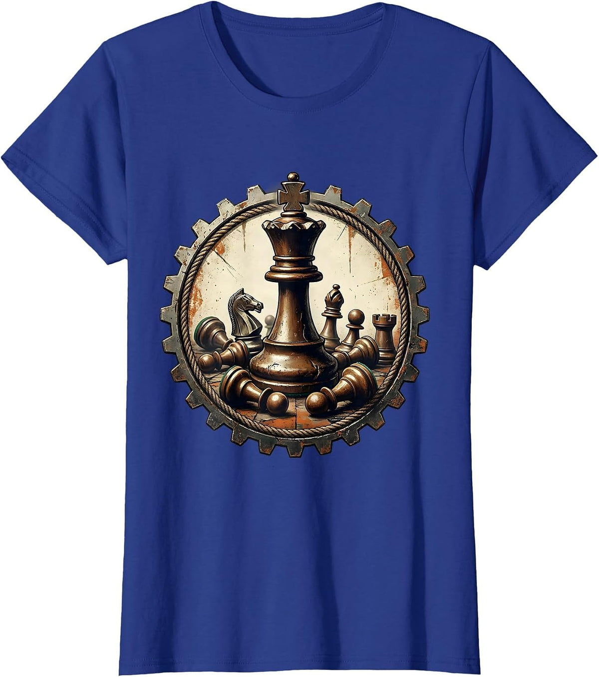 Women's Chaos Coordinator Chess King Graphic T-Shirt - Royal Blue
