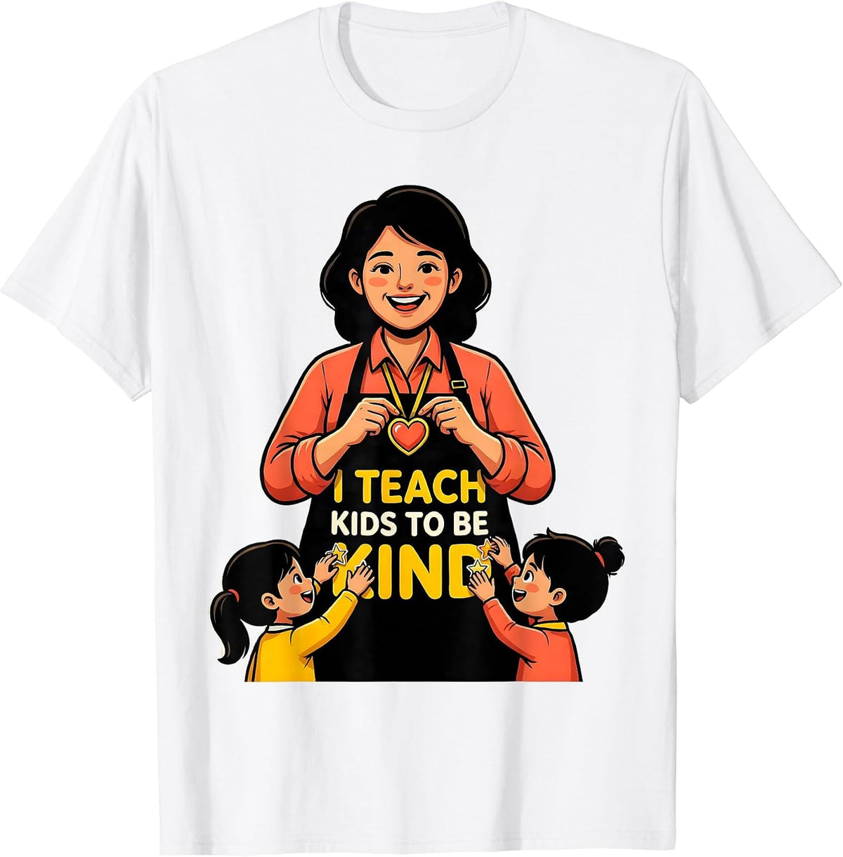 Men's I Teach Kids To Be Kind Funny Teacher Appreciation Gift T-Shirt - White