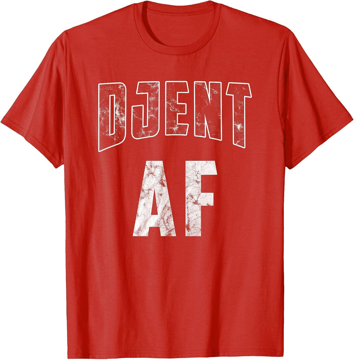 Djent AF T-Shirt Heavy Metal Djent Music Tee - Red
