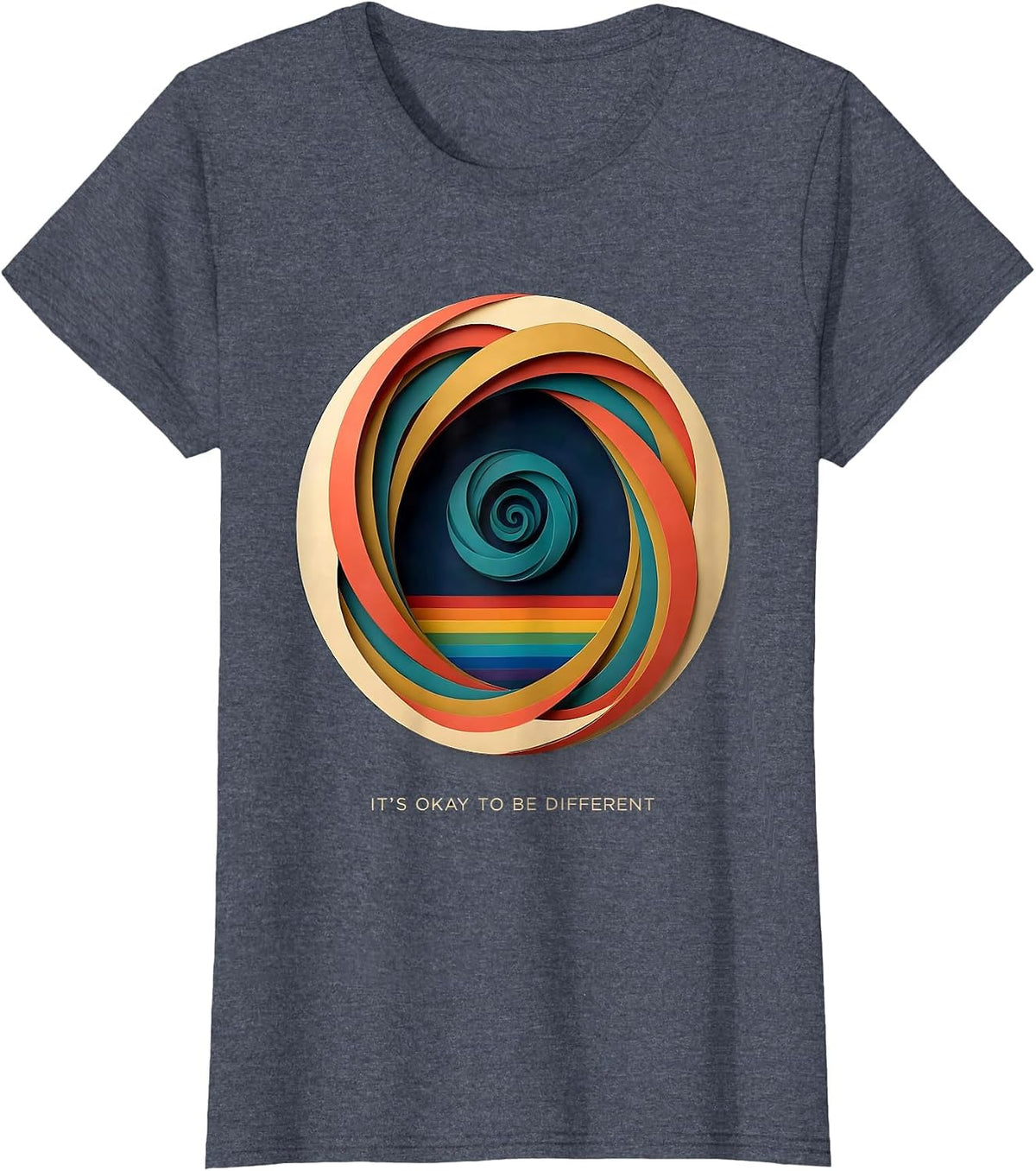 Women's It's Okay To Be Different Neurodiversity Awareness Humor T-Shirt - Heather Blue