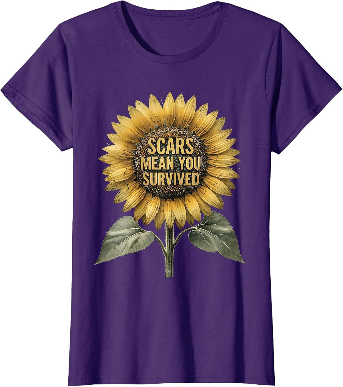 Scars Mean You Survived Suicide Prevention T-Shirt - Purple
