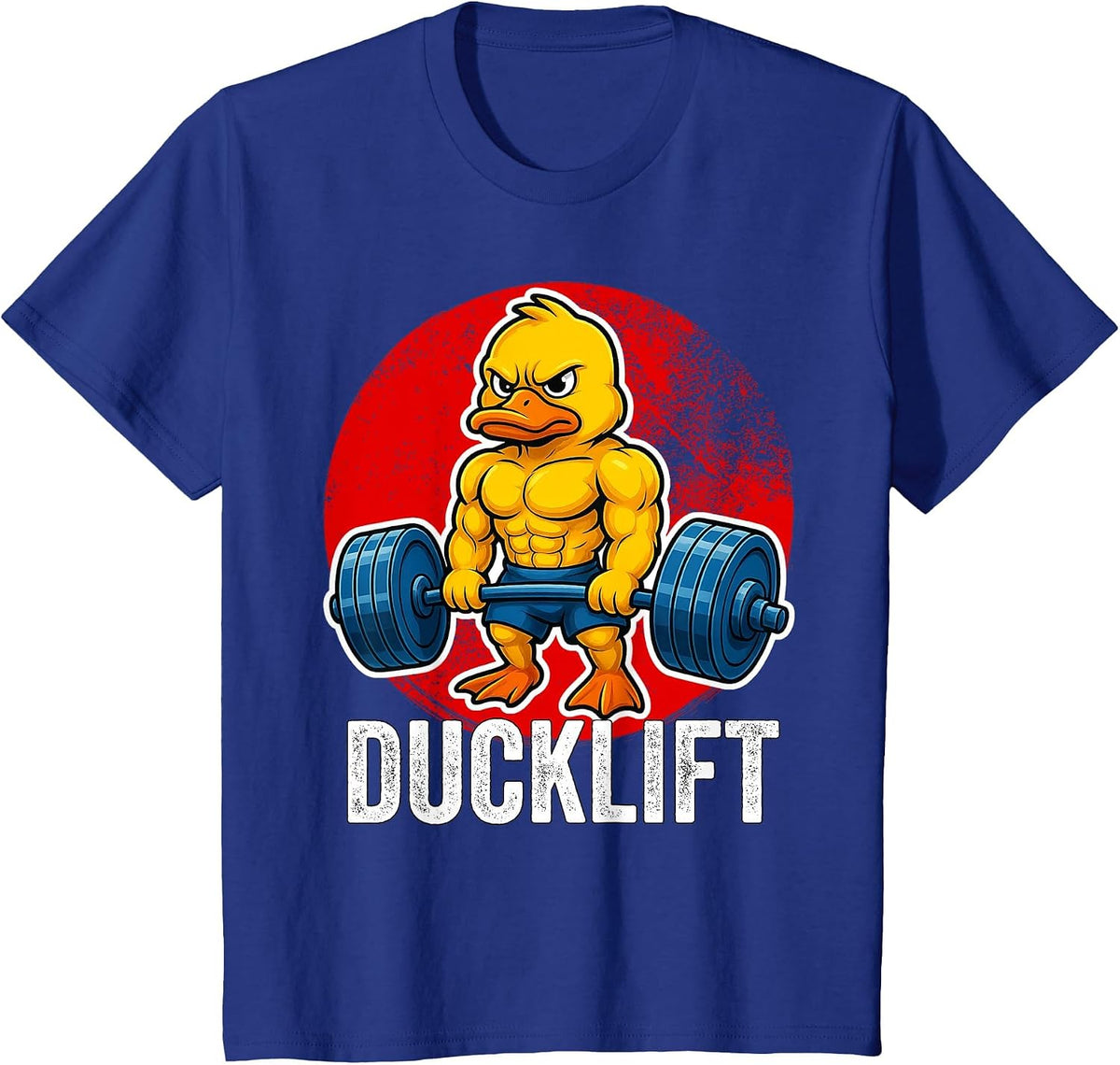 Funny Duck Ducklift Gym Weightlifting Lovers Men Boys T-Shirt - Royal Blue