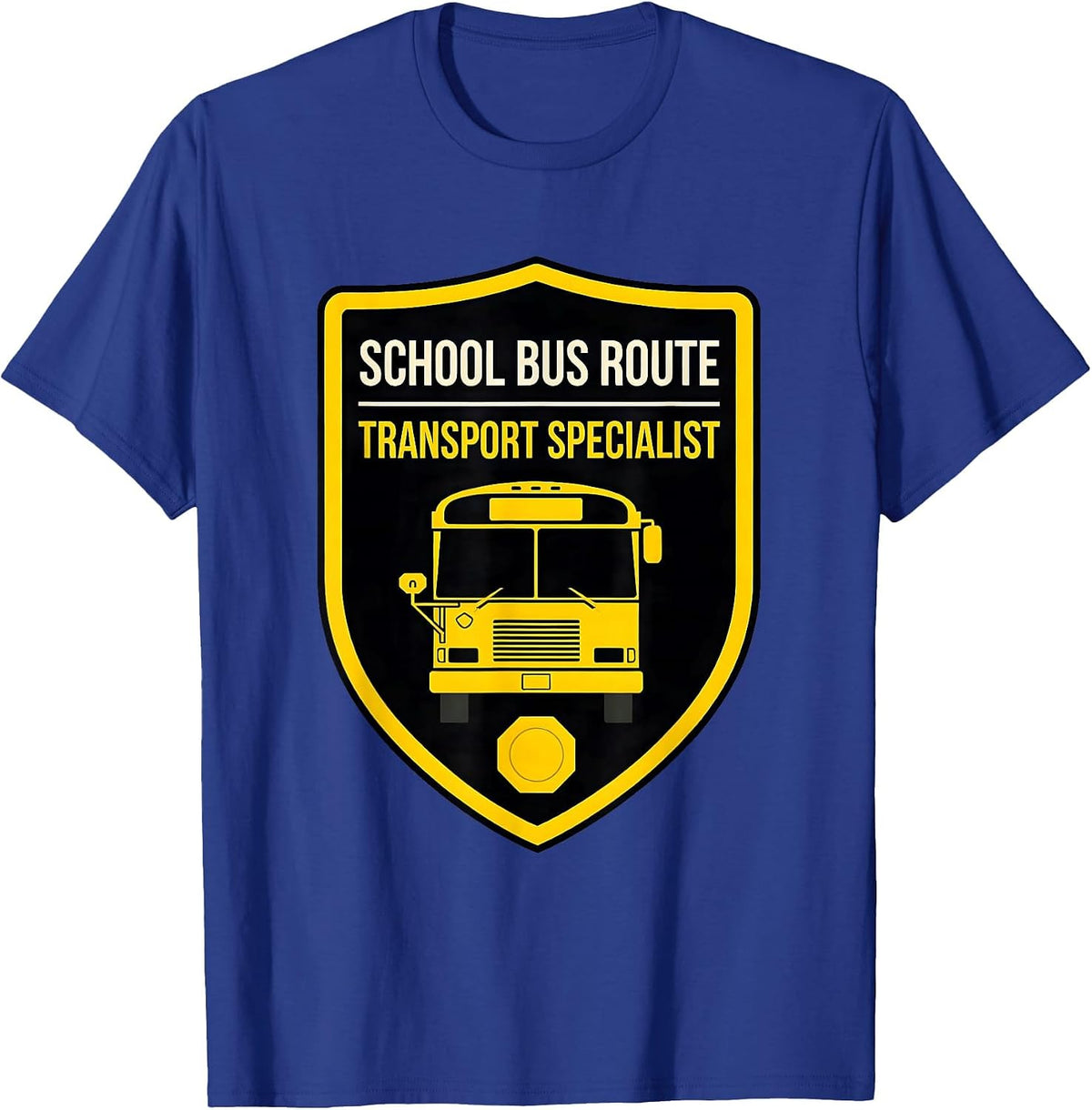 Men's School Bus Route Transport Specialist Funny School Bus T-Shirt - Royal Blue