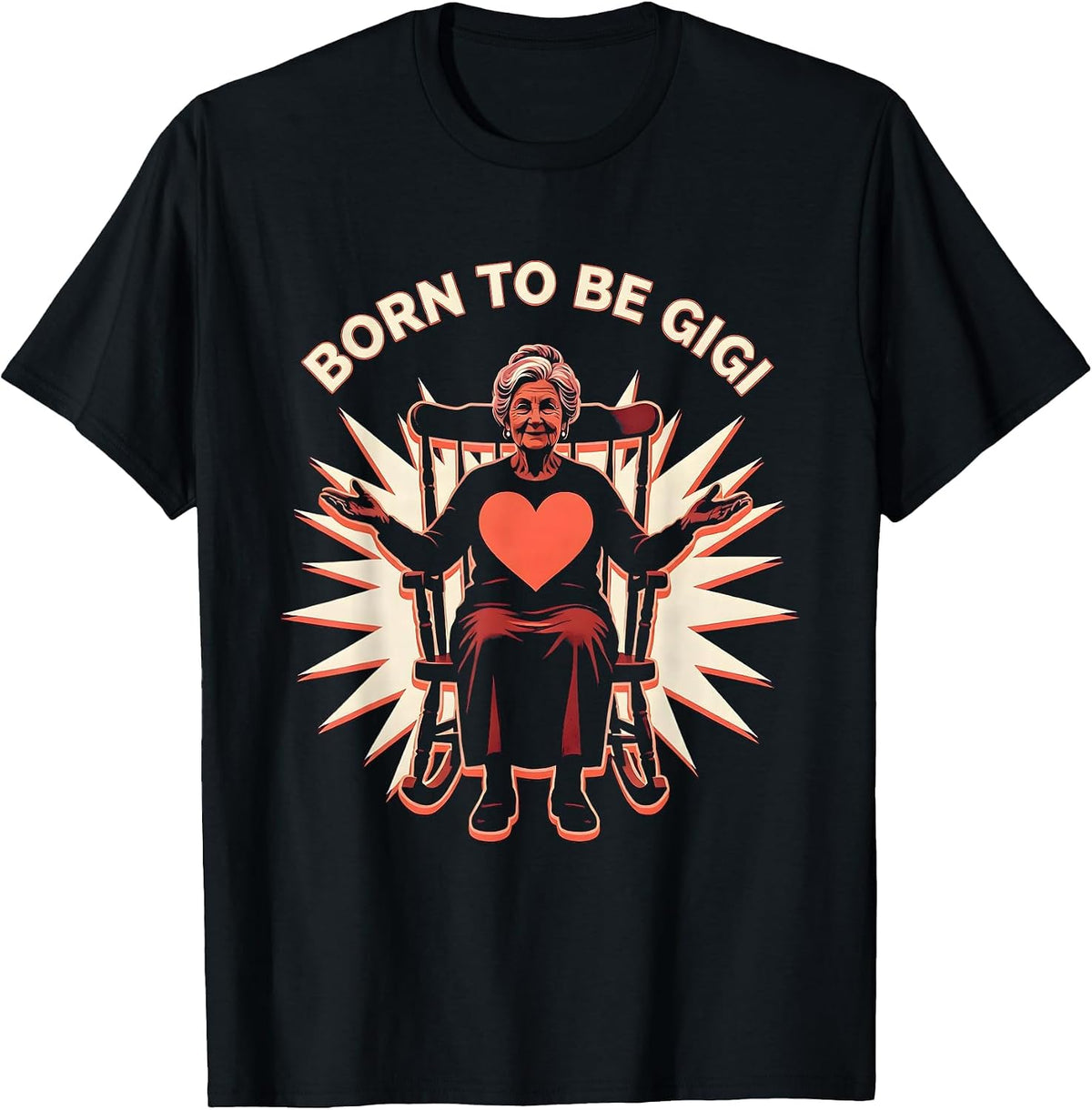 Men's Born to Be Gigi Grandma Pride Design T-Shirt - Black