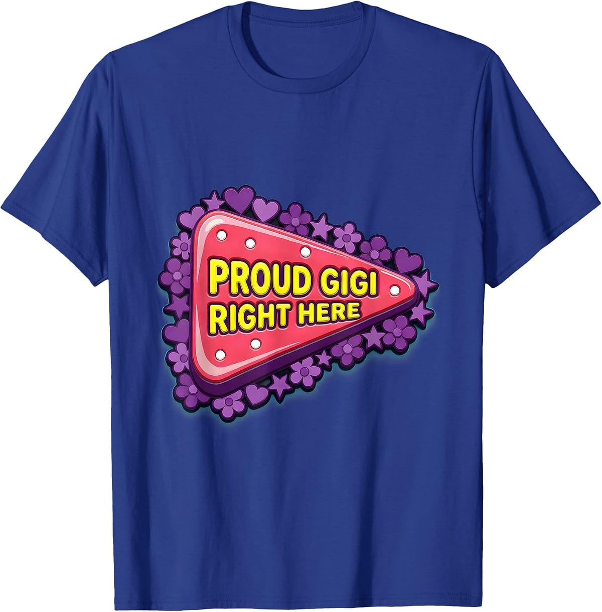 Proud Gigi Grandma Pride Design T-Shirt - Royal Blue