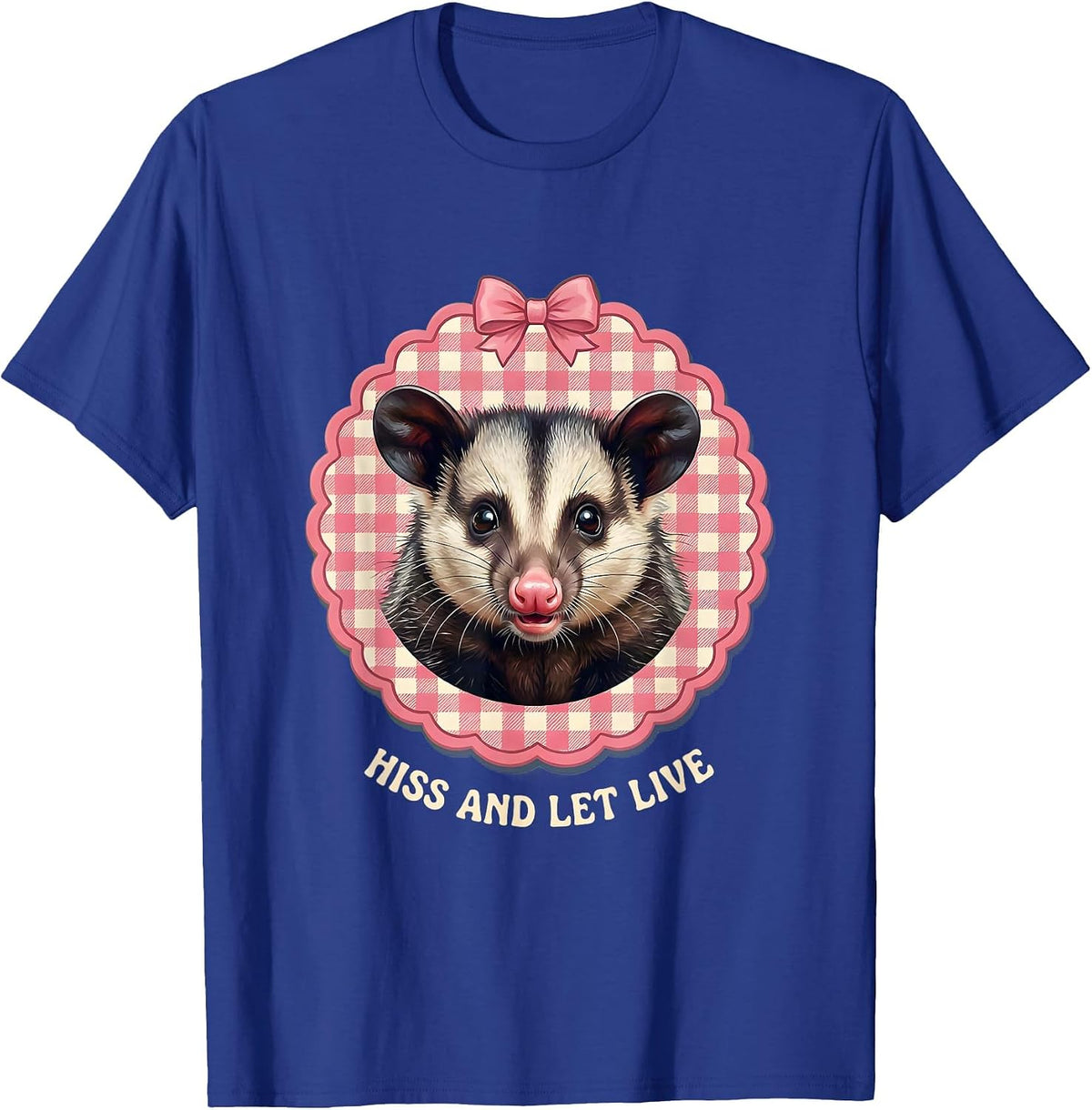 Men's Hiss and Let Live Opossum Design T-Shirt - Royal Blue