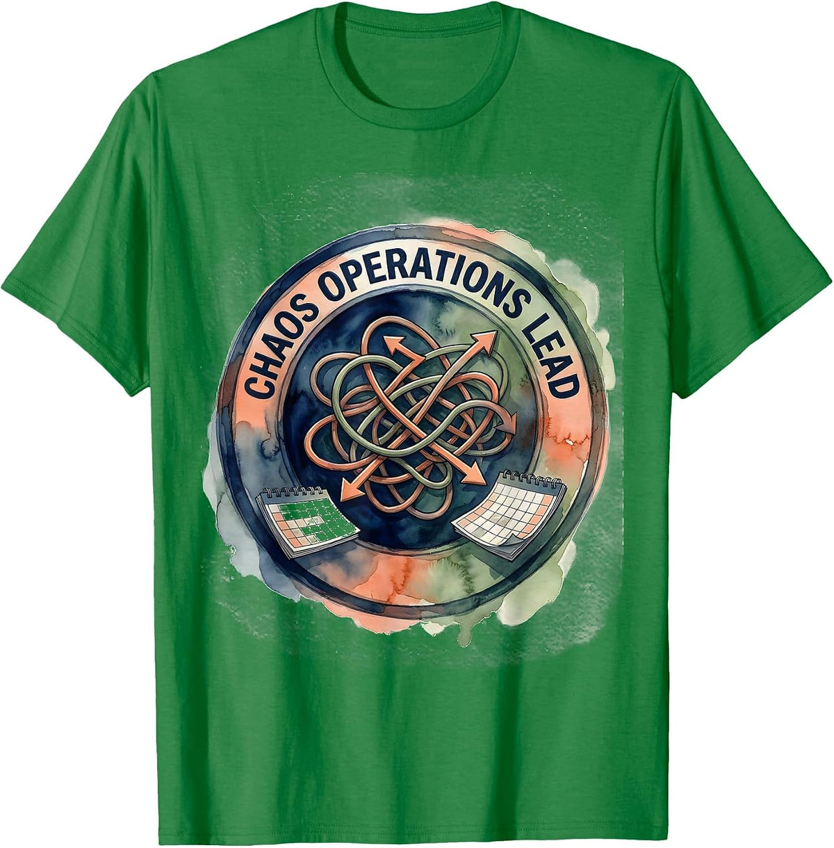 Men's CHAOS OPERATIONS LEAD Funny Sarcastic Humor Novelty T-Shirt - Kelly Green
