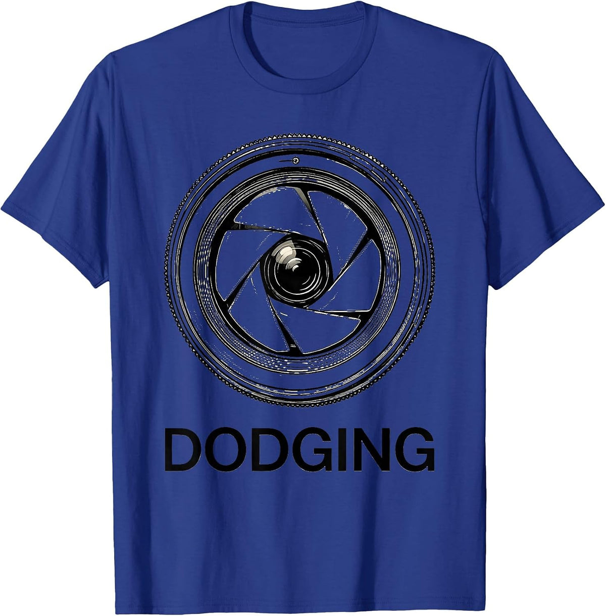 Men's Dodging Funny Photography Hobbyist Camera Lens Humor Gift T-Shirt - Royal Blue