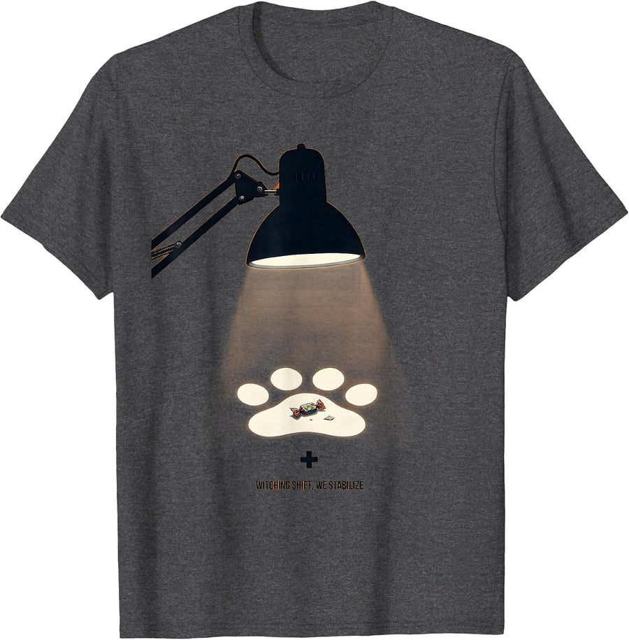 Men's Witching Shift We Stabilize Funny Vet Tech Halloween T-Shirt - Dark Heather Grey