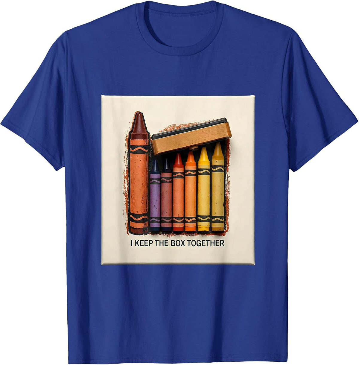 I Keep The Box Together Rubber Stamp Teacher Halloween Party T-Shirt - Royal Blue
